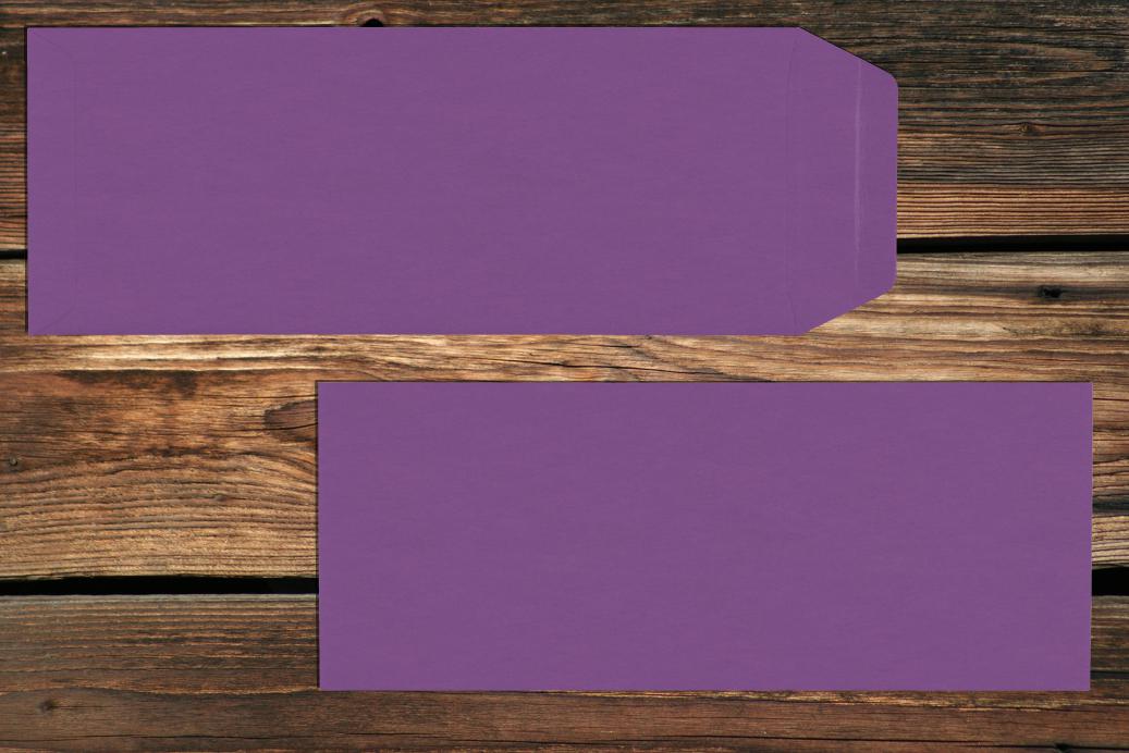 Versandtaschen 125x312 mm Nassklebend Violett 120 g/qm